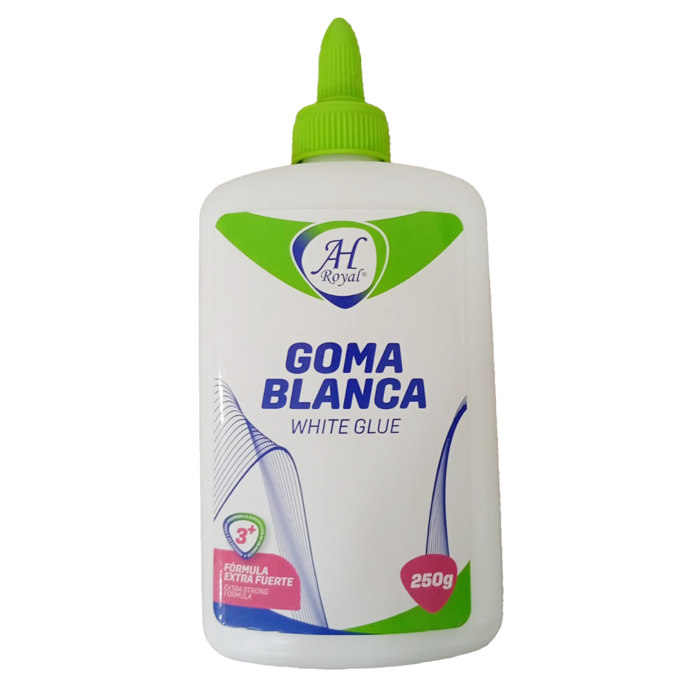 GOMA BLANCA AHROYAL DE 250 GRAMOS DISPLEY X 6 UND(EGA)