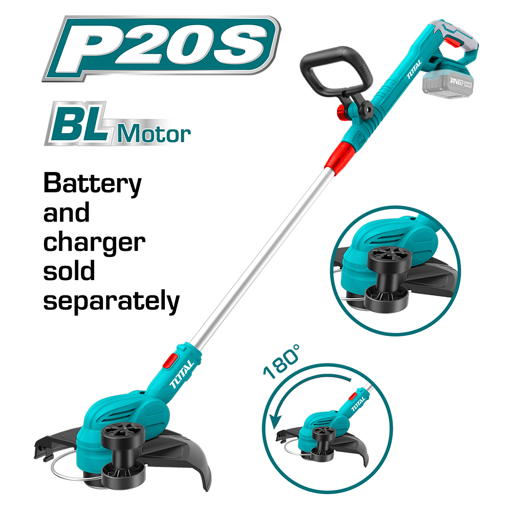 GUADAÑADORA INALAMBRICA 20V BATERIA Y CARGADOR NO INCLUIDO TOTAL (TGTLI20328)