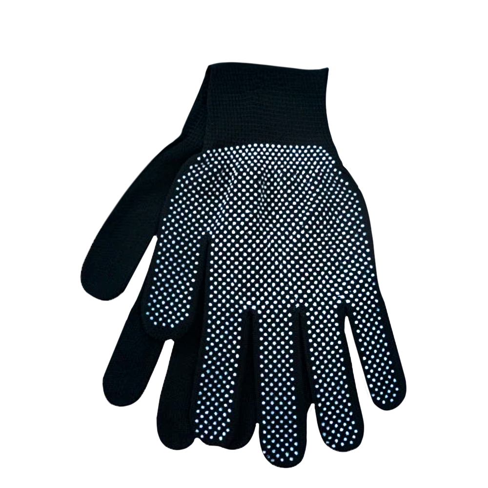 GUANTE LLUVIA 1 CARA GRANDE NEGRO (PUNTOS BLANCOS)