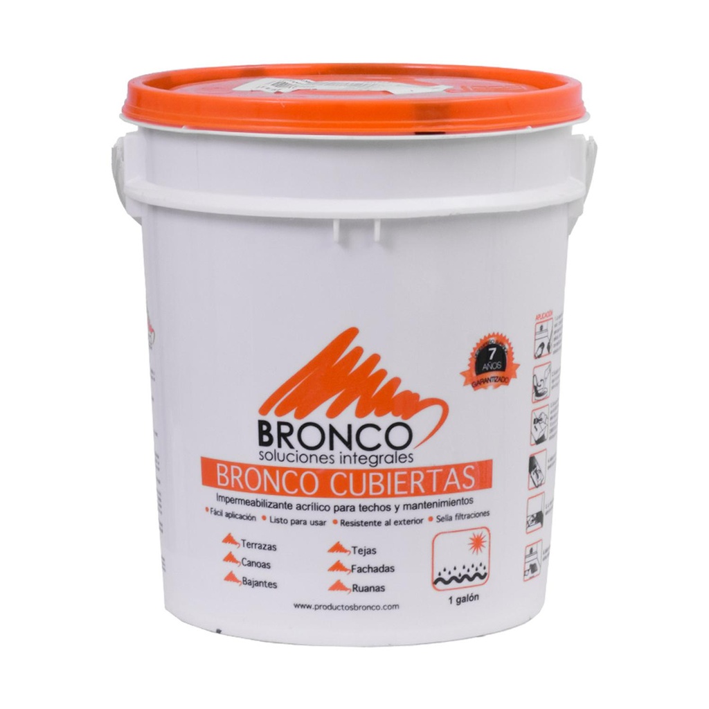 IMPERMEABILIZANTE ACRILICO 7 AÑOS BRONCOCUBIERTA GALON GRIS (4BC4300104)