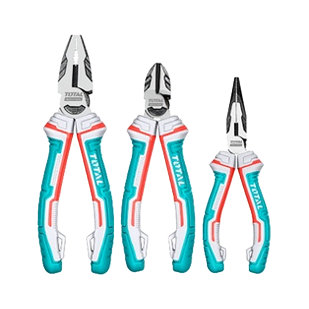 JUEGO DE ALICATES X 3 PZS INDUSTRIAL (PINZA 6",CORTAFRIO 7",ALICATE 8") TOTAL (THT2K0301S)