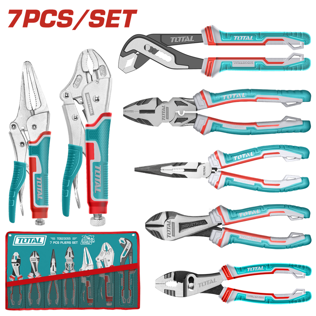 JUEGO DE ALICATES Y HOMBRE SOLO X 7 PZS SUPER TOTAL (TOS23055)
