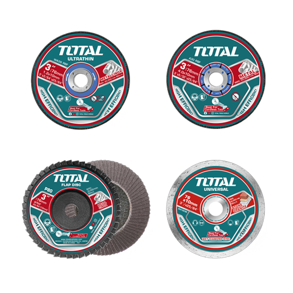 JUEGO DE DISCOS DE CORTE Y PULIR 3 " X 30 PZS SUPER TOTAL (TAC97630)