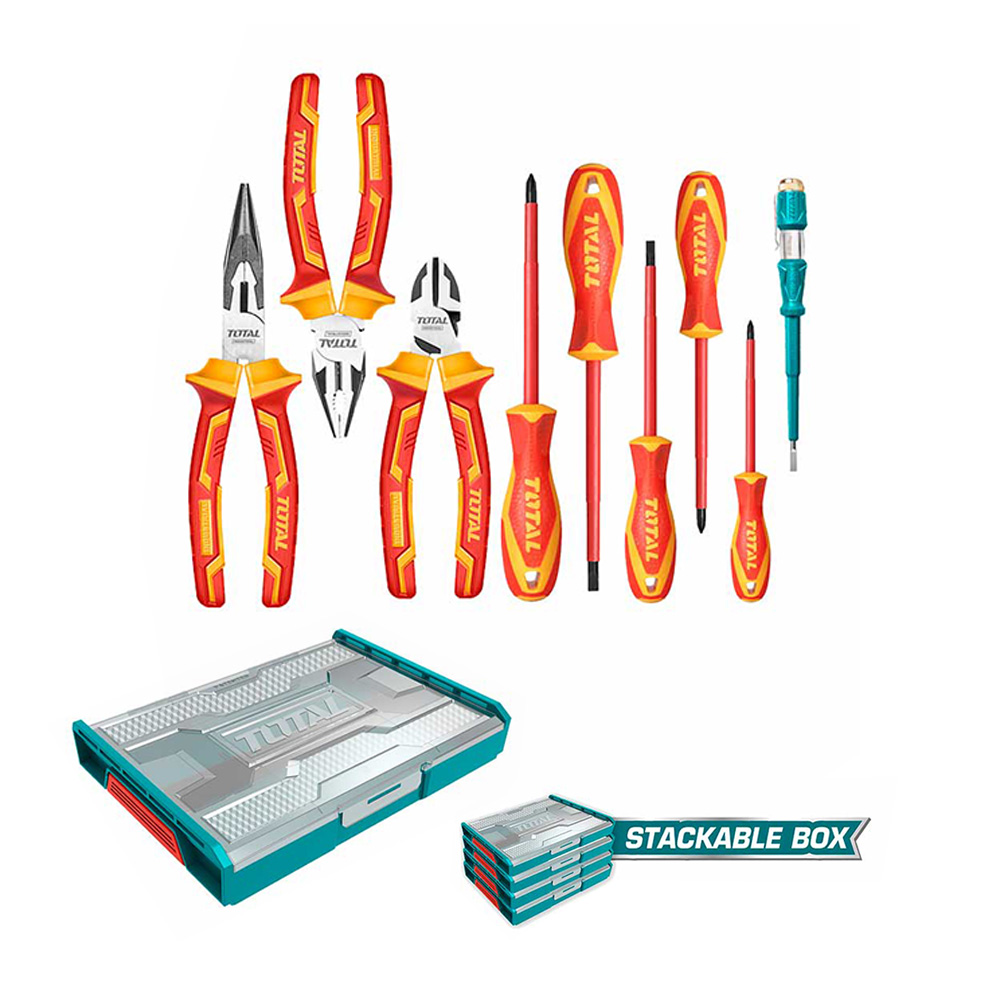 JUEGO DE HERRAMIENTAS AISLADAS 9PZS INDUSTRIAL TOTAL (THKTV02H091)