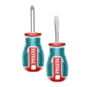 JUEGO DESTORNILLADORES X 2 PZS PUNTA IMANTADA (+)(-) 1/4 X 1 1/2" INDUSTRIAL SUPER TOTAL (TKSDS2226)