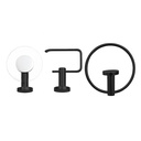 KIT ACCESORIOS PARA BAÑO X 3 PIEZAS NEGRO UDUKE  (HT2165)