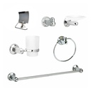 KIT ACCESORIOS PARA BAÑO X 6 PIEZAS CROMADO UDUKE  (HT2162)