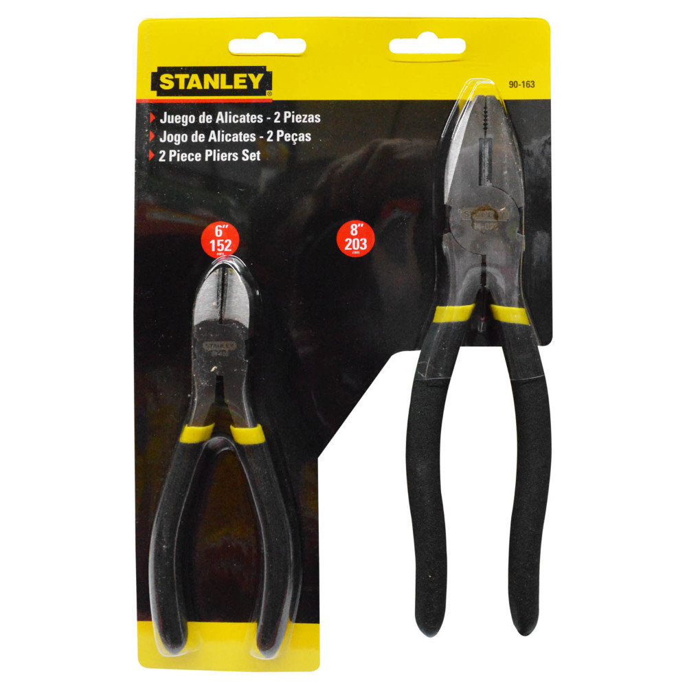 KIT ALICATE 8 Y CORTAFRIO 6 STANLEY (90-163LA)(JUEGO X 2)