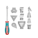 KIT DE ACCESORIOS PARA PISTOLA DE  CALOR  X 10 PZS INDUSTRIAL SUPER TOTAL (TBA1011)