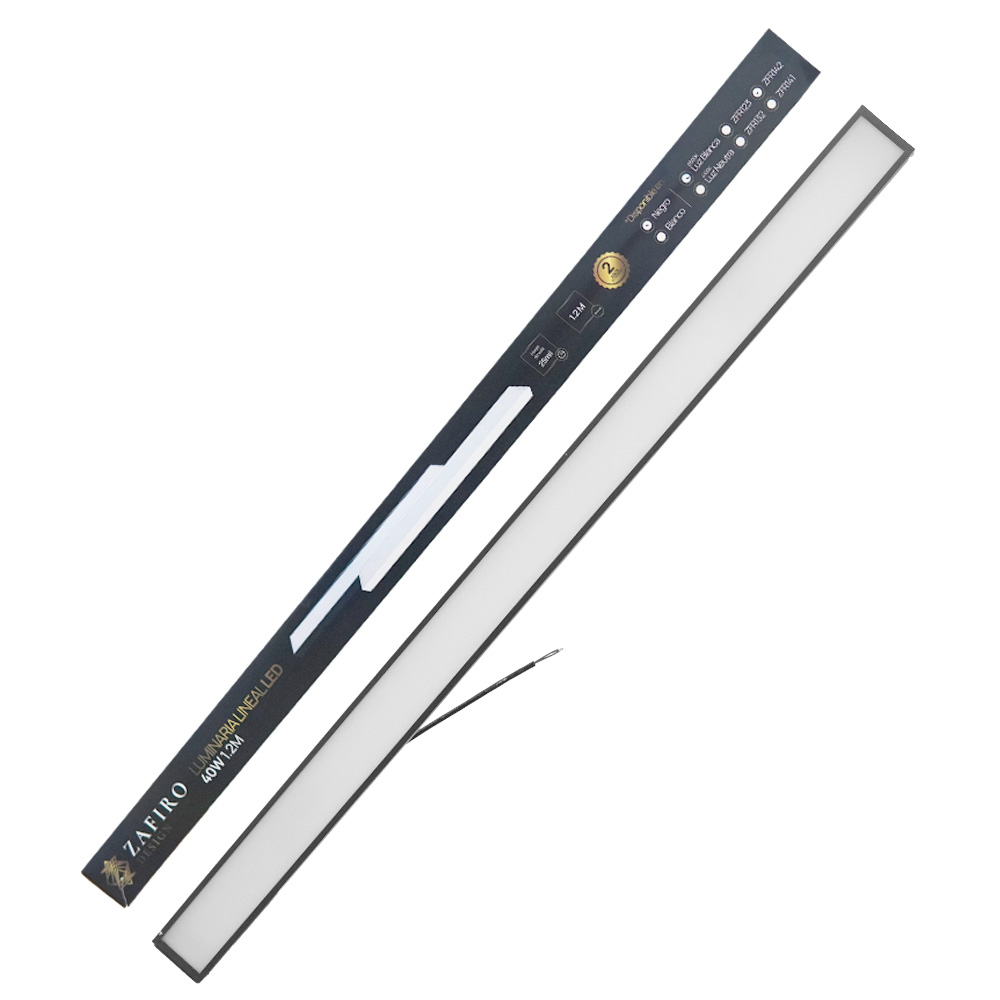 LAMPARA LED LINEAL NEGRA 40W - 120CMS (ZFR142)
