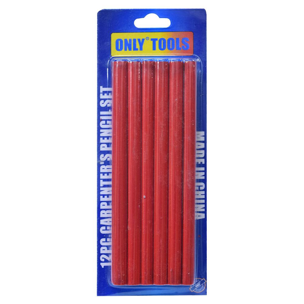 LAPIZ CARPINTERIA MINA ROJO X 12 UNDS (HT1062)