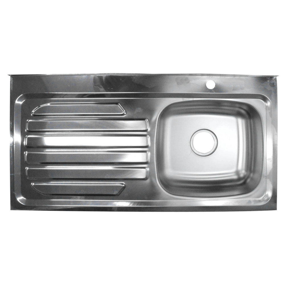 LAVAPLATOS ACERO INOX GUINOVART 1X50  ESCURRIDERO IZQUIERDO ( 1 HUECO) (CAL 22