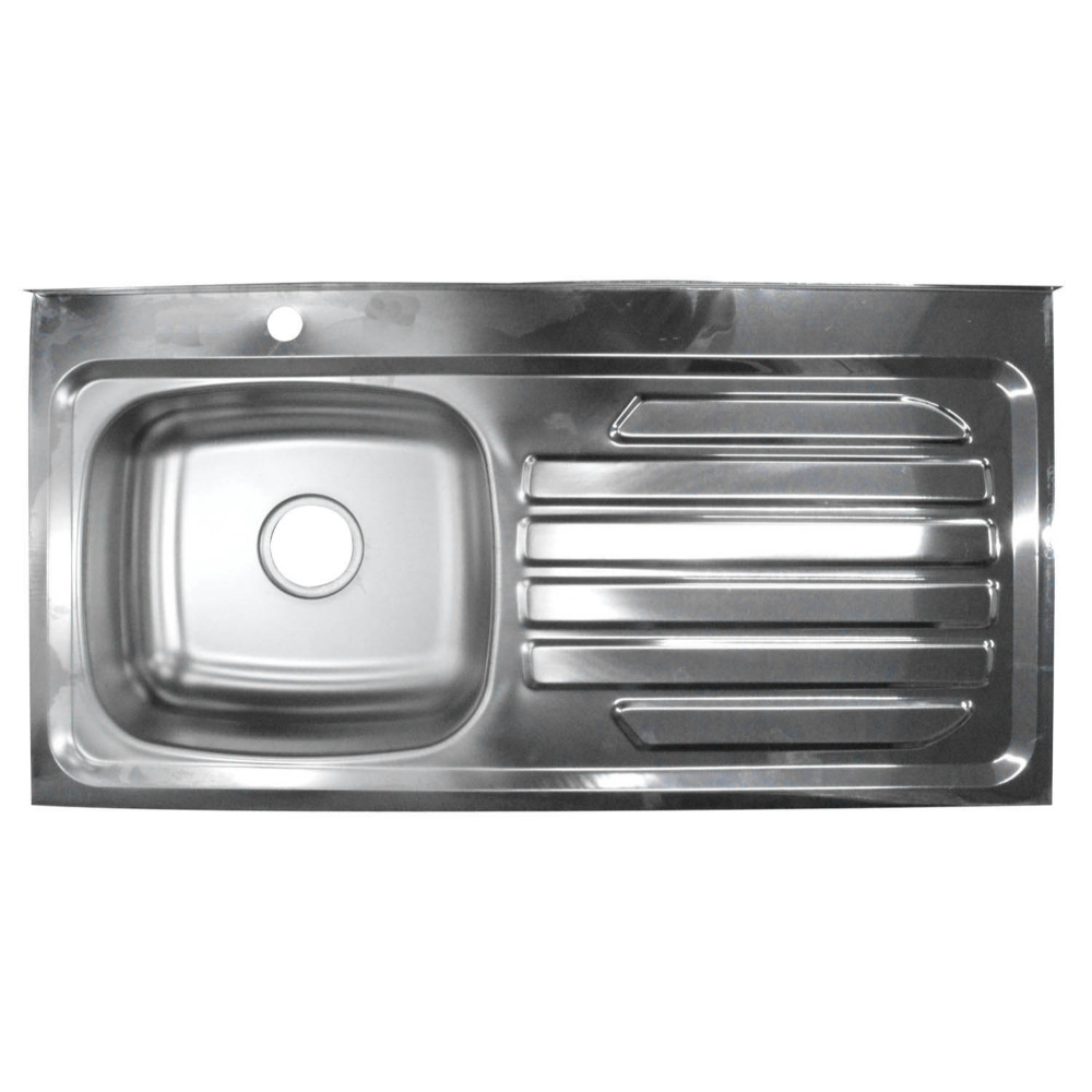 LAVAPLATOS ACERO/INOX GUINOVART 1X50  ESCURRIDERO DERECHO ( 1 HUECO) (CAL 22
