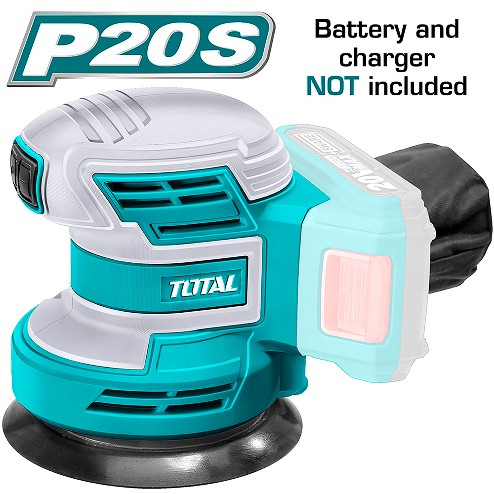 LIJADORA INALAMBRICA 5" ORBITAL INDUSTRIAL 20V BATERIA Y CARGADOR NO INCLUIDO TOTAL (TROSLI2001)