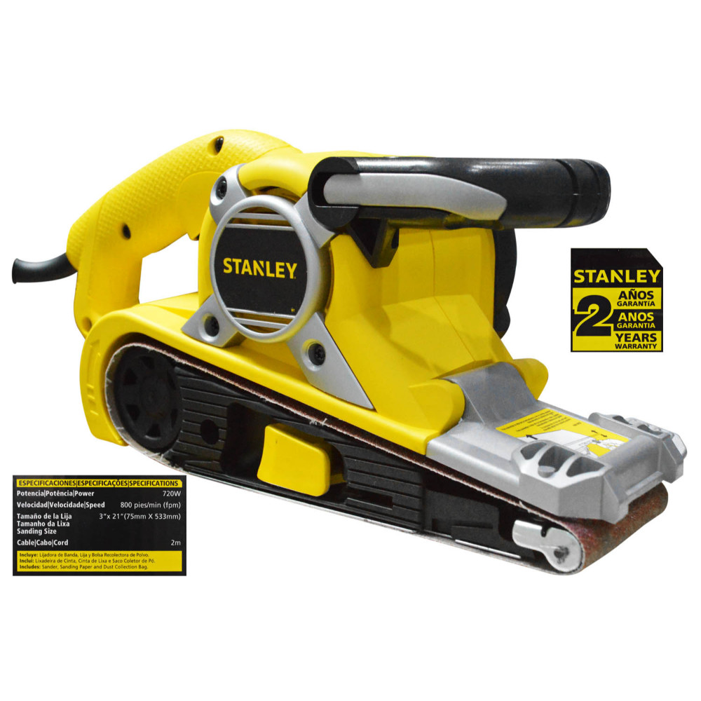 LIJADORA STANLEY DE BANDA 3 X 21 720-900W (SB90-B3)