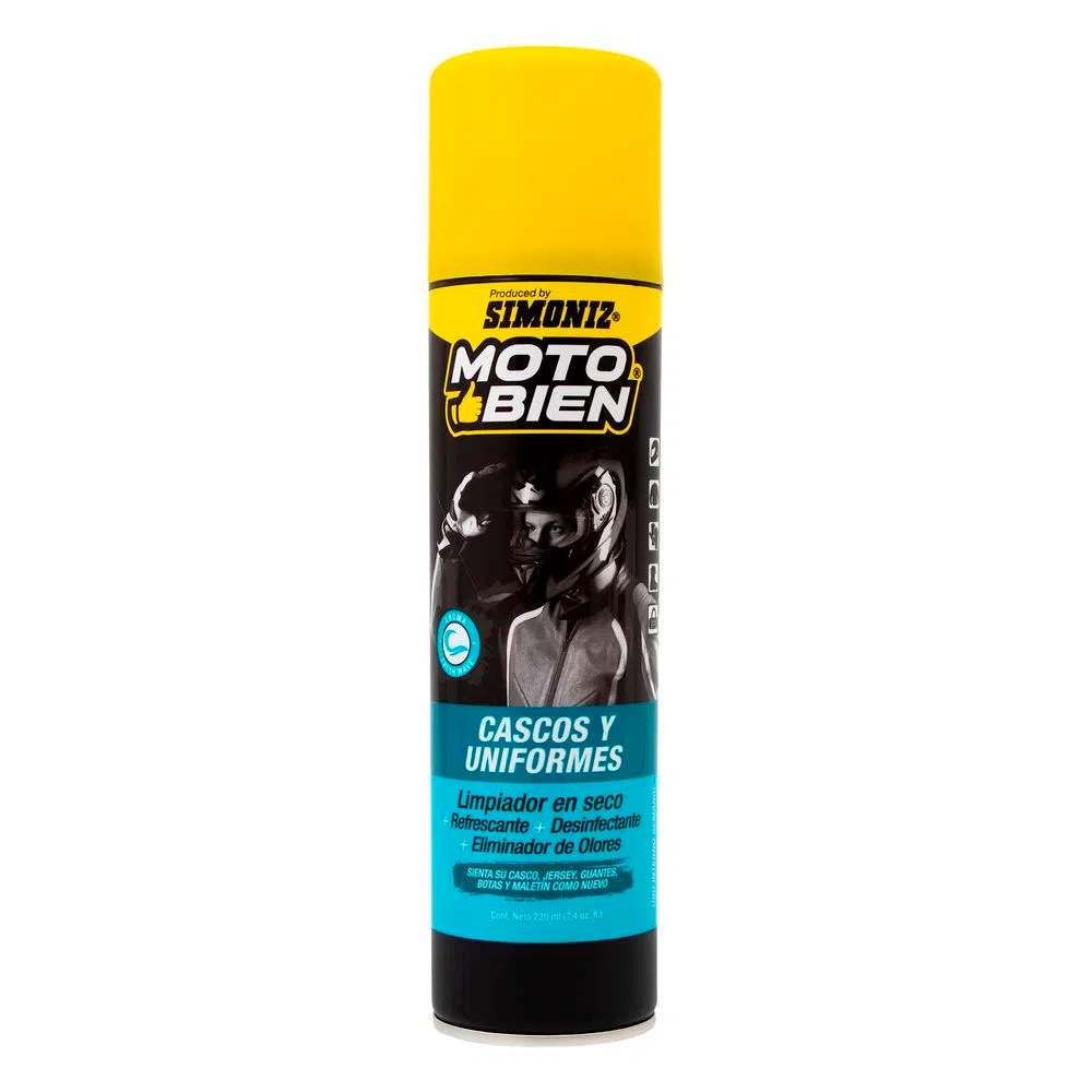 LIMPIADOR EN SECO CASCOS Y UNIFORMES MOTO BIEN SIMONIZ (200921)