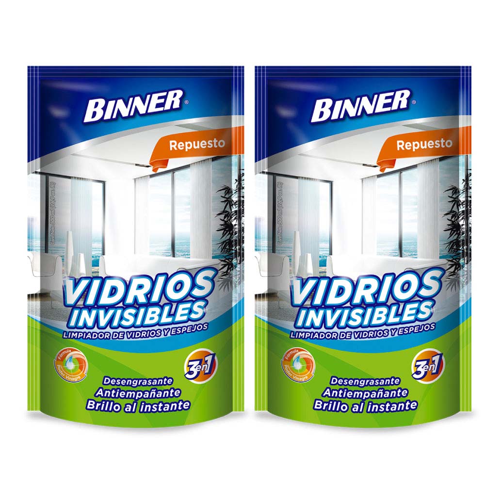 LIMPIAVIDRIO Y ESPEJOS. 3 EN 1 500 DOYPACK X 2 UNIDADES PROMOCION (203311)