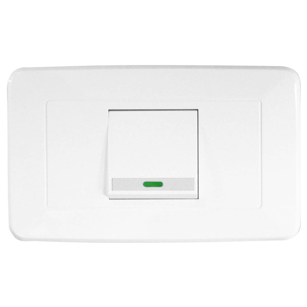 LINEA BK BLANCA INCRUSTAR SWICHE SENCILLO CONMUTABLE VHARBOR 110-220V (118Z-01 3WAY)(RETIE-FL)(HT1518)