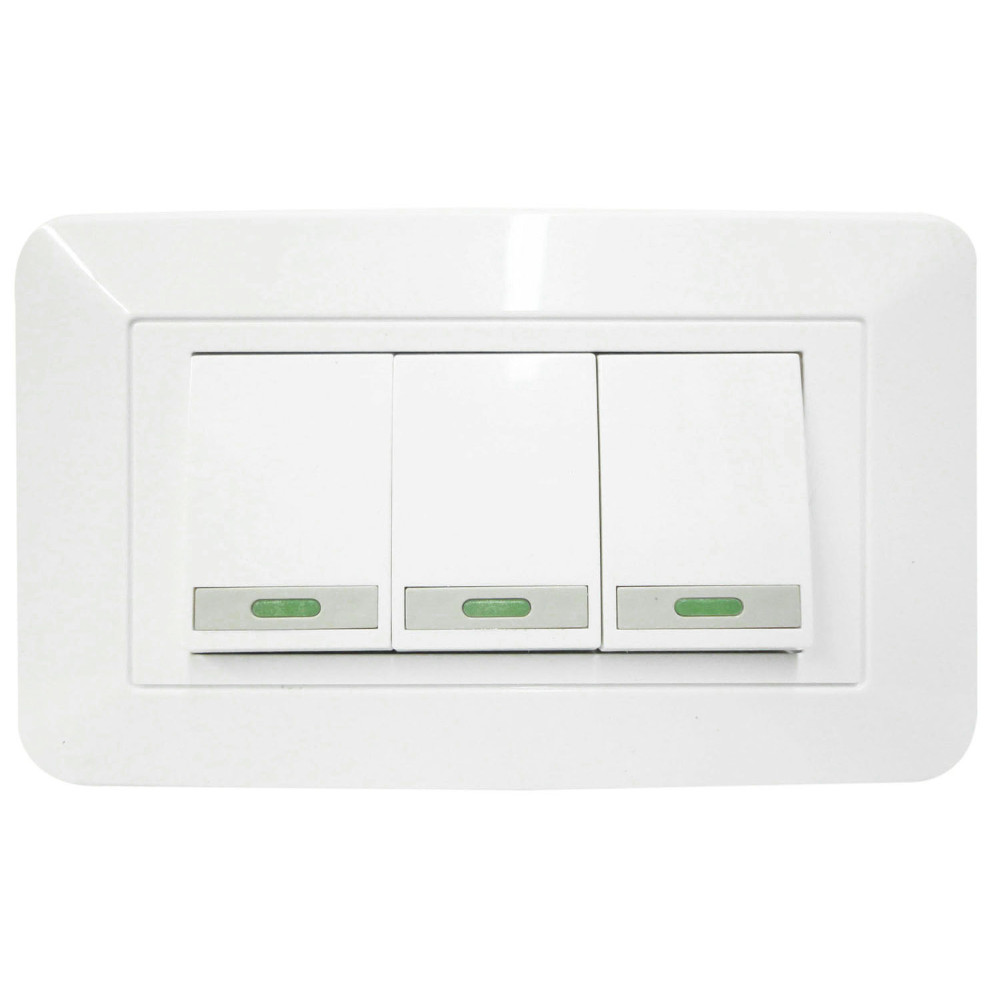 LINEA BK BLANCA INCRUSTAR SWICHE TRIPLE CONMUTABLE 110-220 (118Z-03 -3WAY) (RETIE-FL)(HT20337)