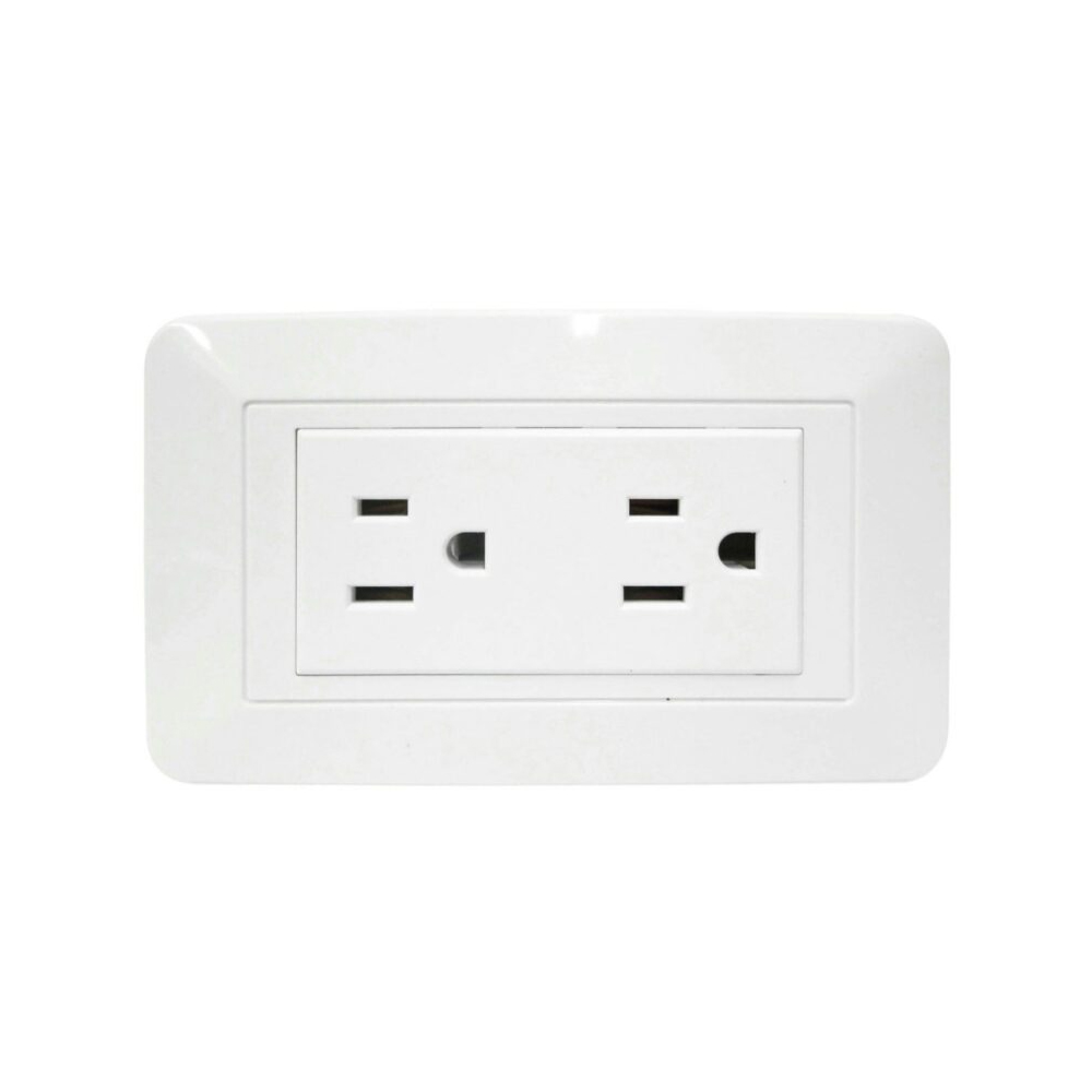 LINEA BK BLANCA INCRUSTAR TOMA DOBLE ZAFIRO 110-220V (ZFR41) (1747H)
