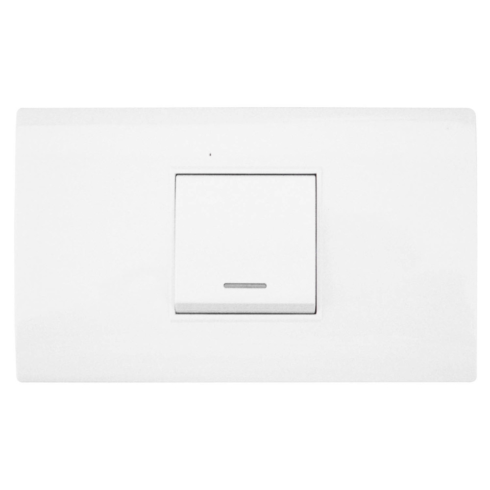 LINEA BK PLUS BLANCA INCRUSTAR SWICHE SENCILLO CONMUTABLE 110-220 (118K-01-3W) (HT20676)