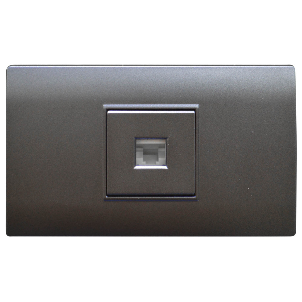 LINEA BK PLUS GRIS INCRUSTAR TOMA LAN INTERNET (118K-27-FMGRY) (HT20715)