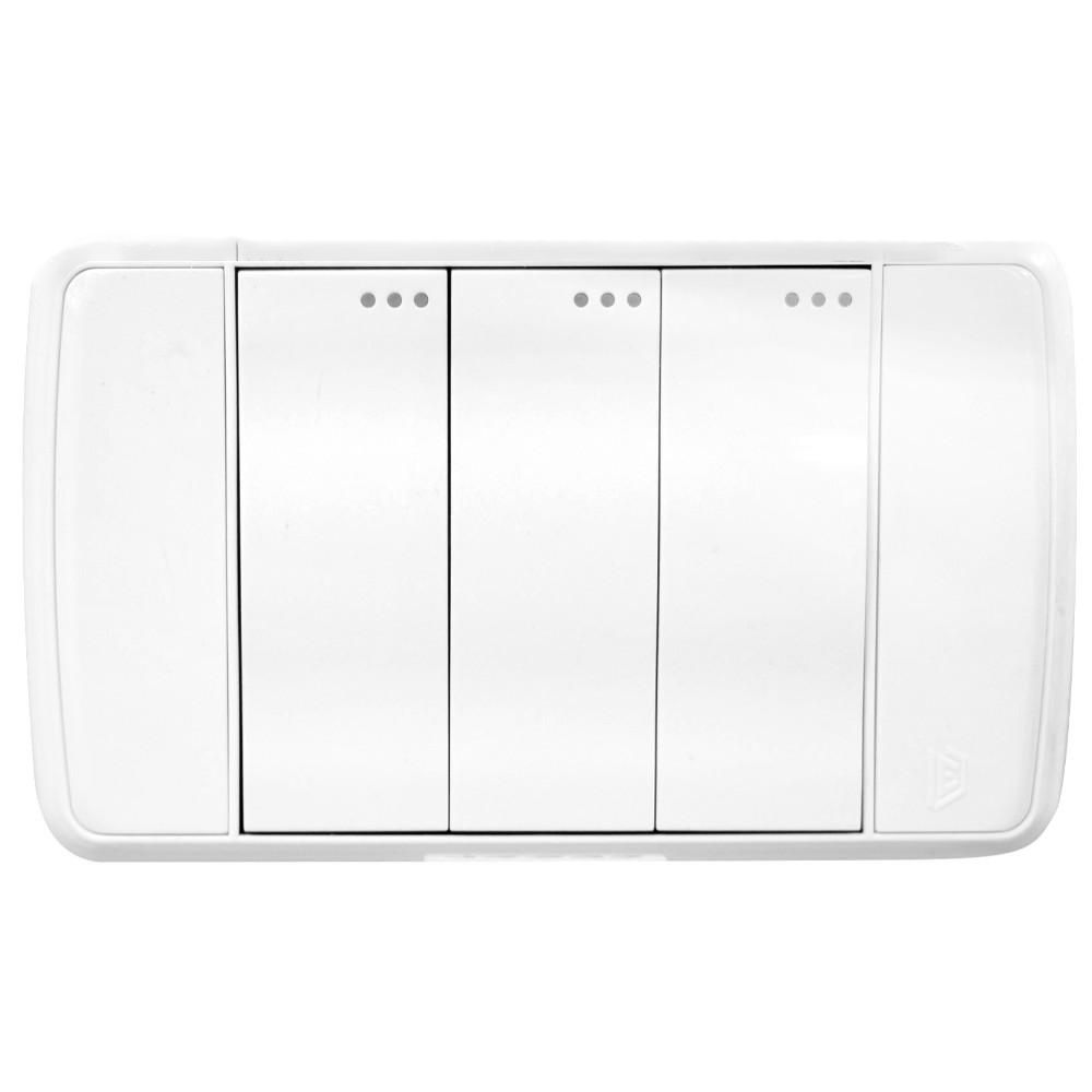 LINEA FUTURA BLANCA INCRUSTAR SWICHE TRIPLE  DUKE ENERGY (V16-009)