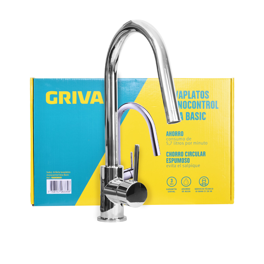 LINEA GRIVAL LLAVE LAVAPLATOS MONOCONTROL VERA BASIC (VA5035551)