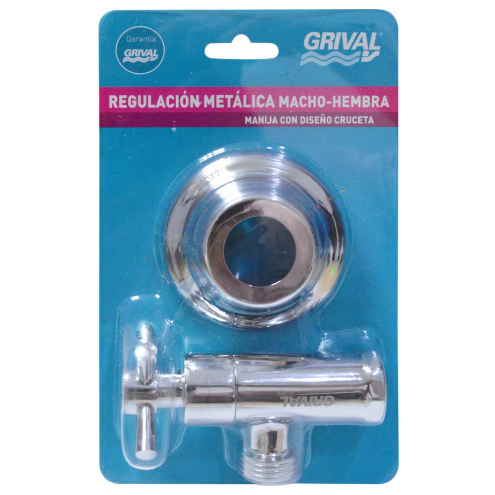 LLAVE REGULACION METALICA CRUCETA MACHO-HEMBRA 1/2"-1/2"GRIVAL (797343331)