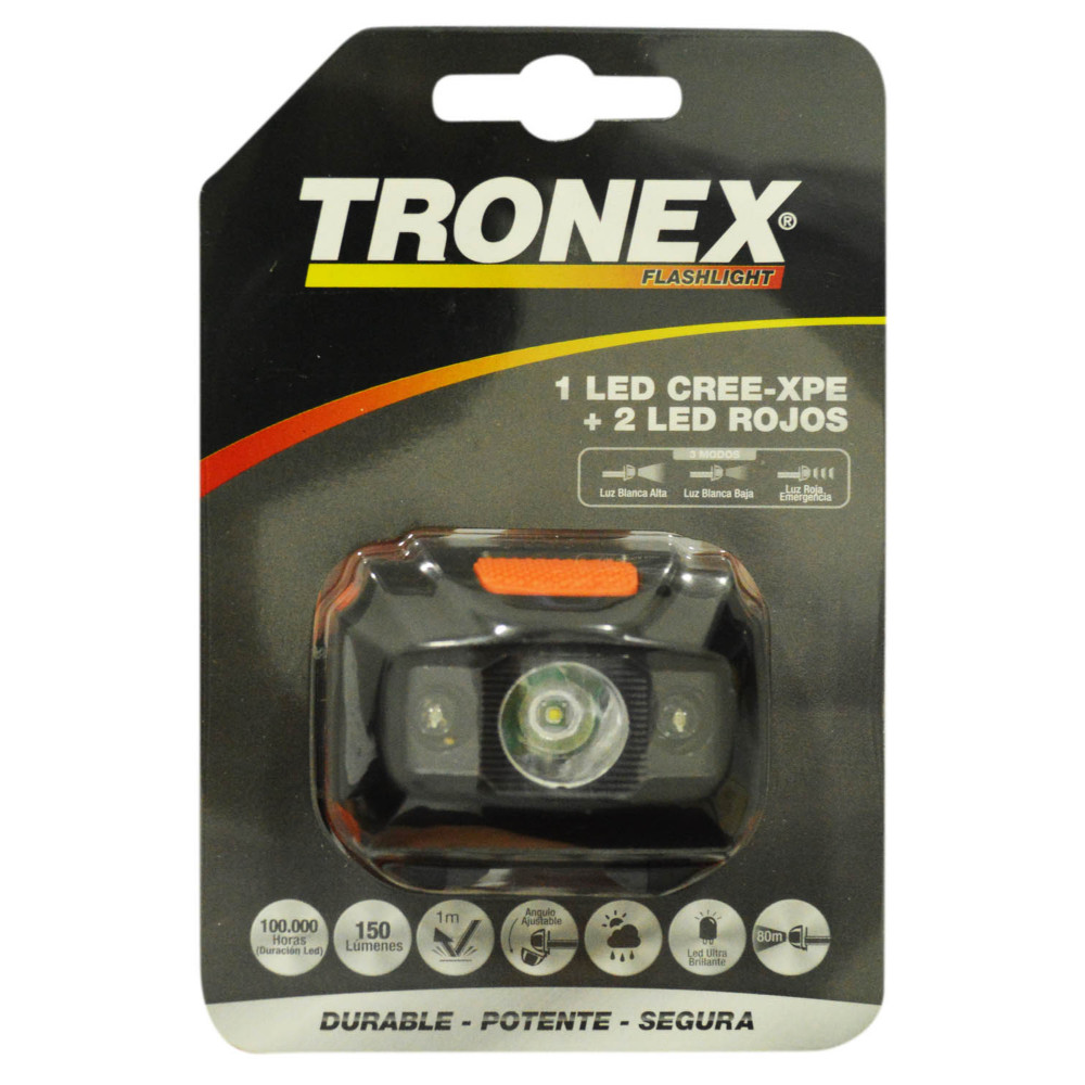 LINTERNA MINERO TRONEX 3 LED 150 LUMENES  ( PILA AAA ) (TRL150LR03PL)