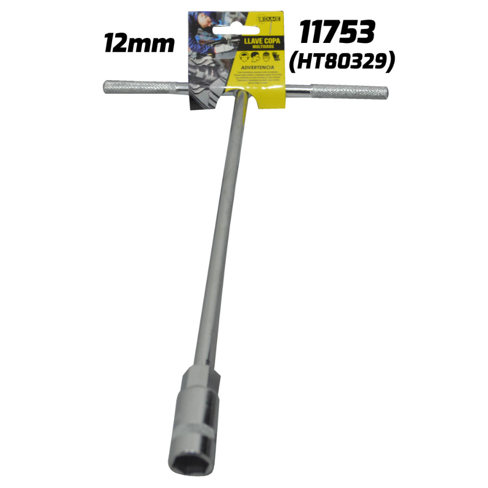 LLAVE COPA EN T CON CUADRANTE UDUKE 12 MM (HT80329)