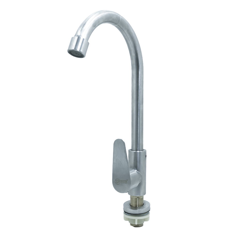 LLAVE LAVAMANOS ACERO INOXIDABLE REDONDA SATINADA UDUKE (HT2042)