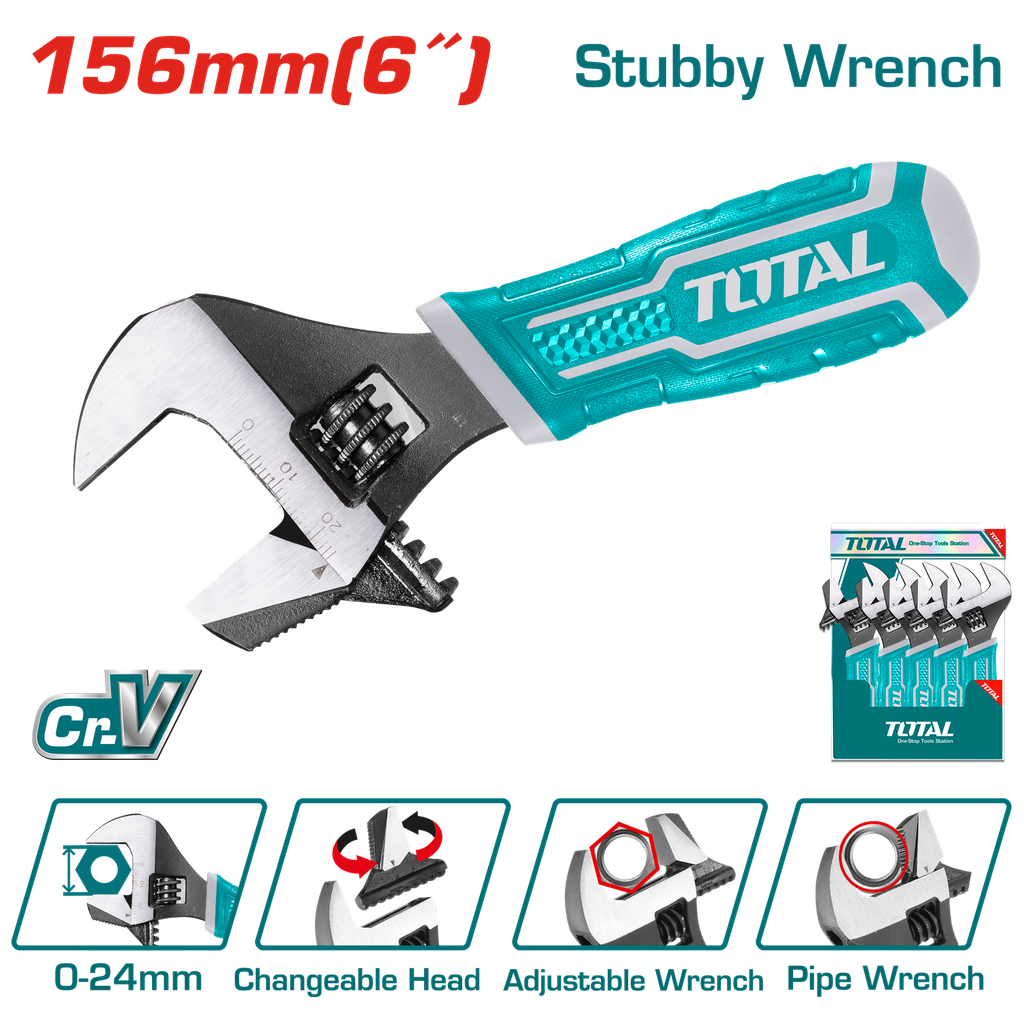 LLAVE PESTON 6" ENCAUCHETADA 2 EN 1 SUPER TOTAL (THT1016S)