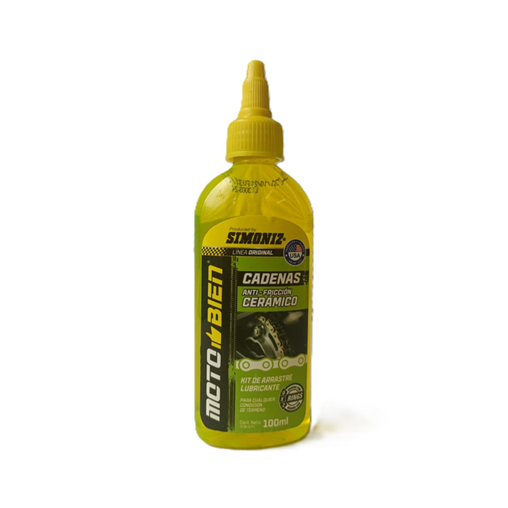LUBRICANTE KIT DE ARRASTRE ANTI-FRICCION CERAMICO MOTO BIEN 100ML SIMONIZ (209446)
