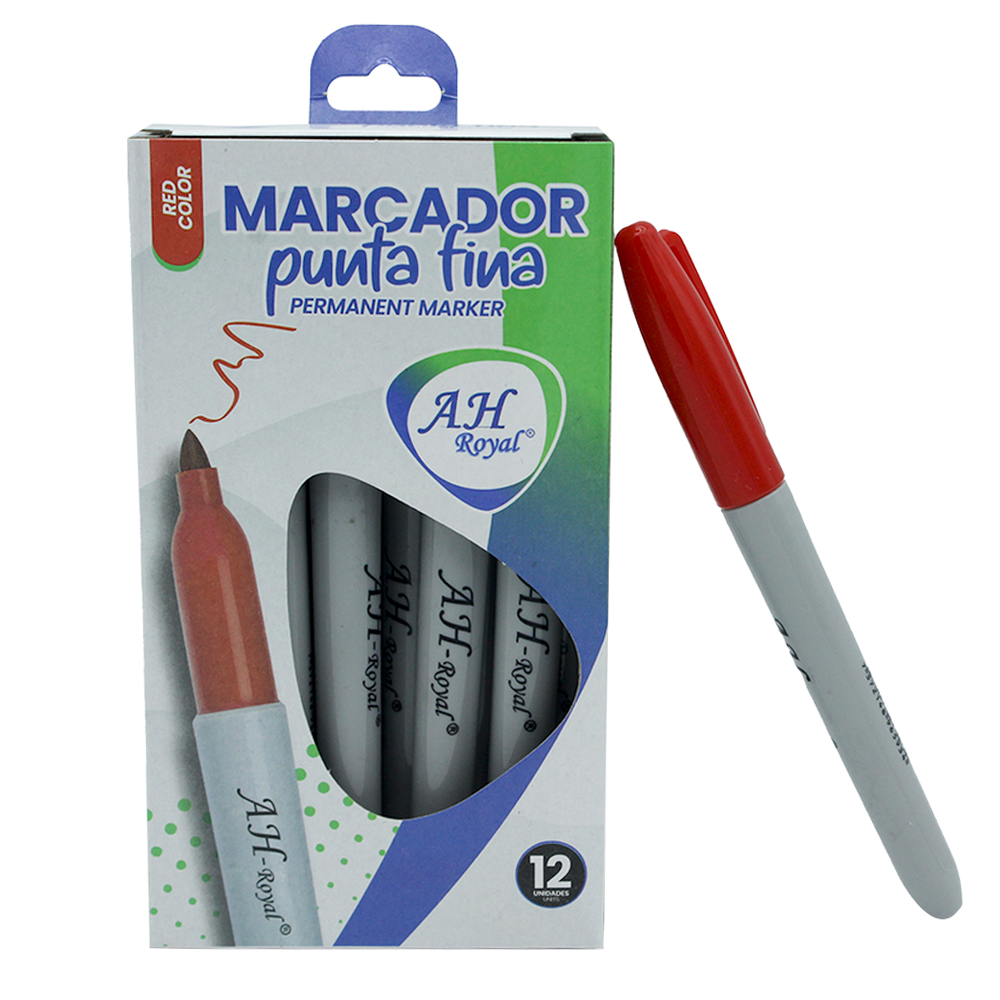 MARCADOR AH ROYAL ROJO TIPO SHARPIE  (PAC90016-117)