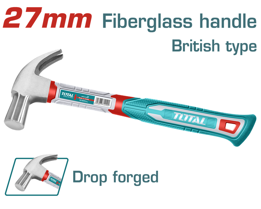MARTILLO 27MM MANGO FIBRA DE VIDRIO SUPER TOTAL (THCH61027)