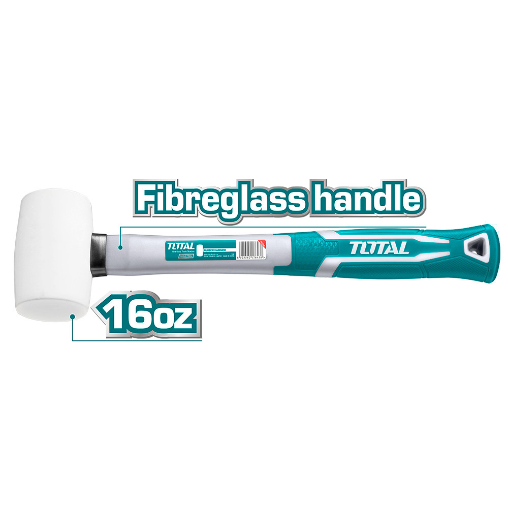 MARTILLO CHIPOTE 16OZ INDUSTRIAL BLANCO MANGO FIBRA VIDRIO TOTAL (THT761636)