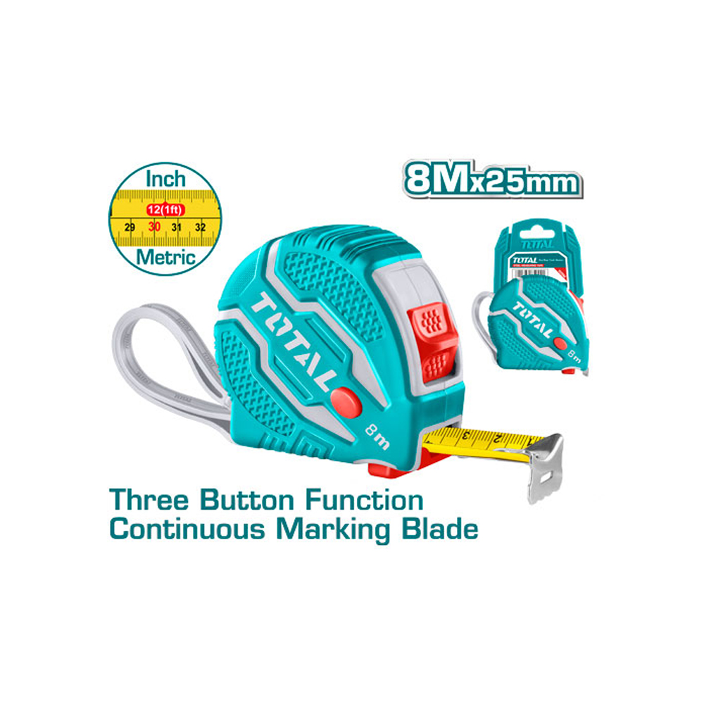 METRO 8 MTS TRIPLE BOTON HOJA ANCHA TOTAL (TMT126081)