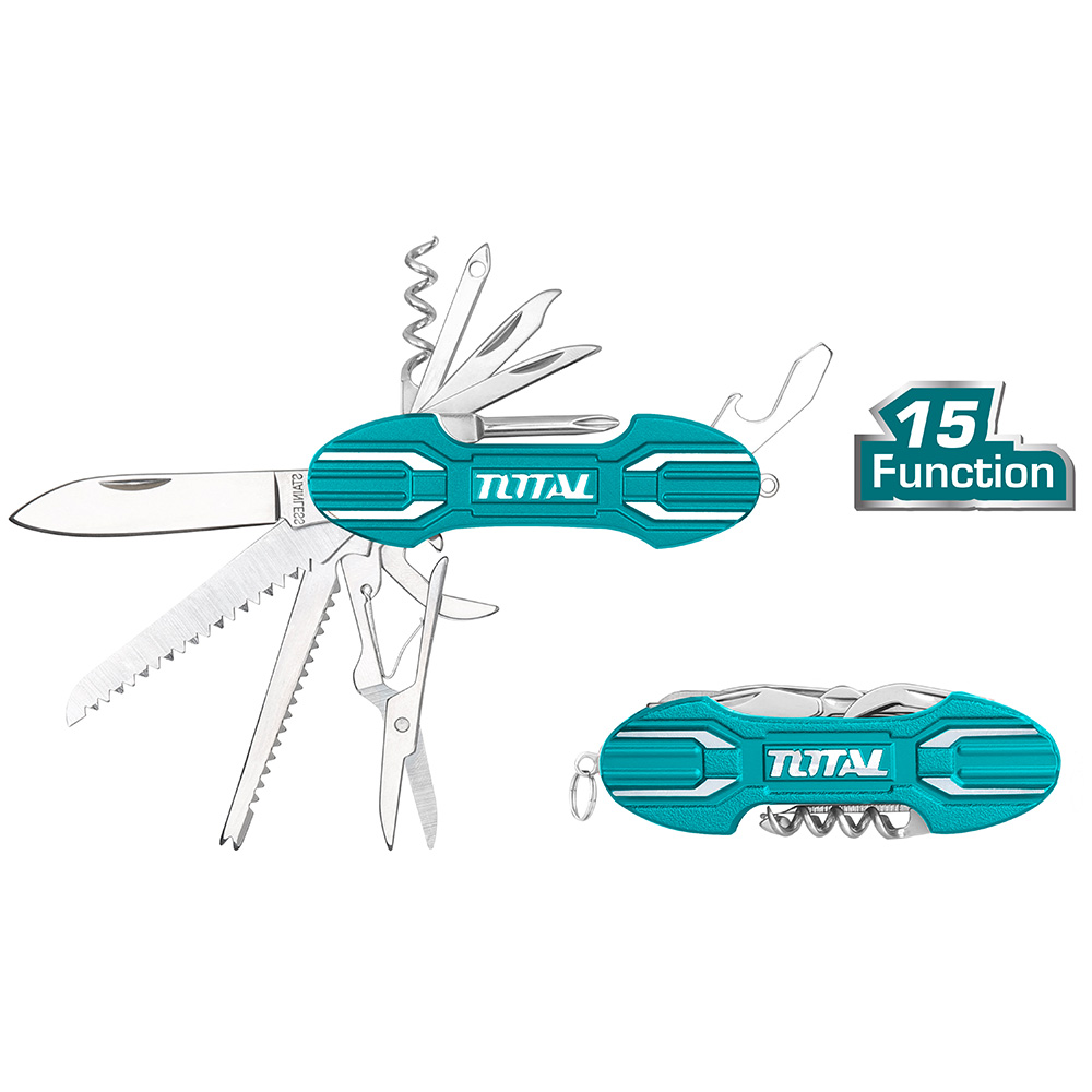 NAVAJA MULTIFUNCIONAL 15 EN 1 MANGO EN ALUMINIO TOTAL (THMFK0156)