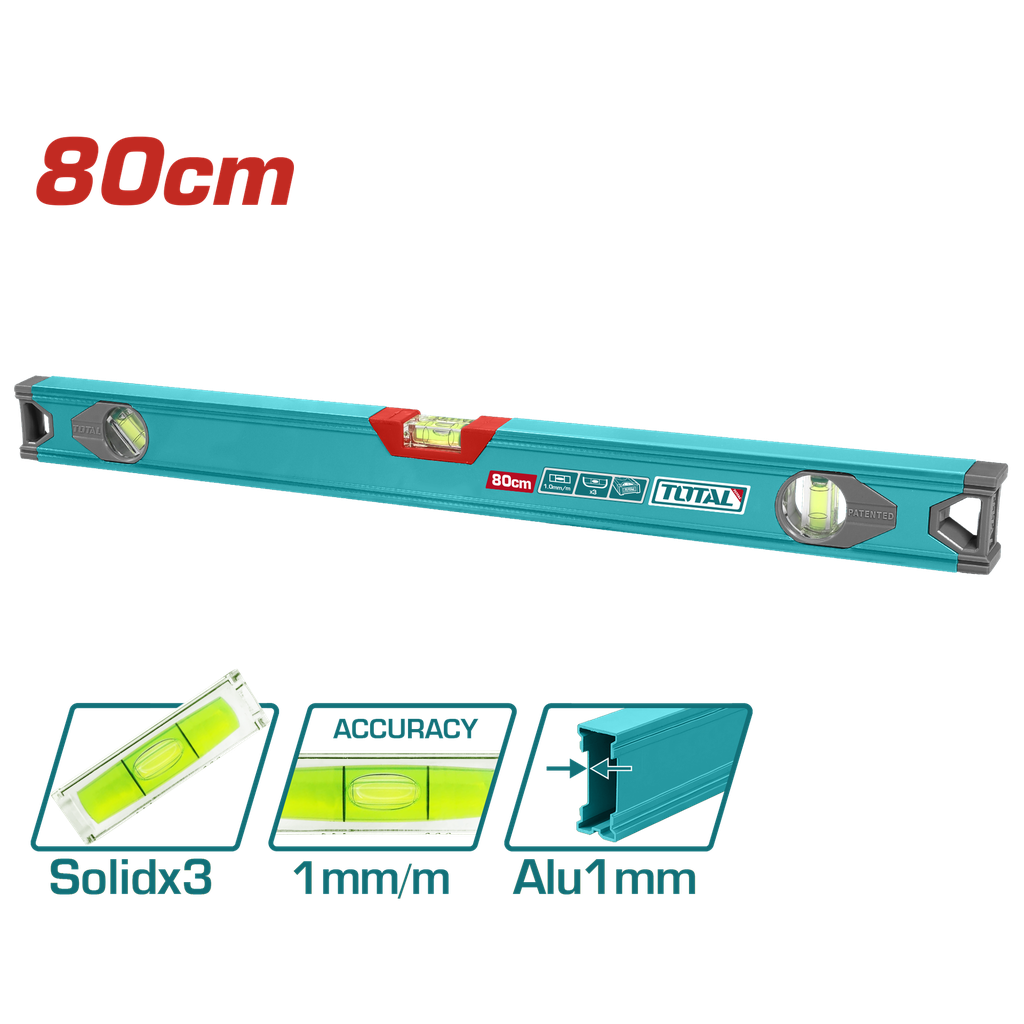 NIVEL 80 CM ALUMINIO SUPER  TOTAL  (TMT28016)