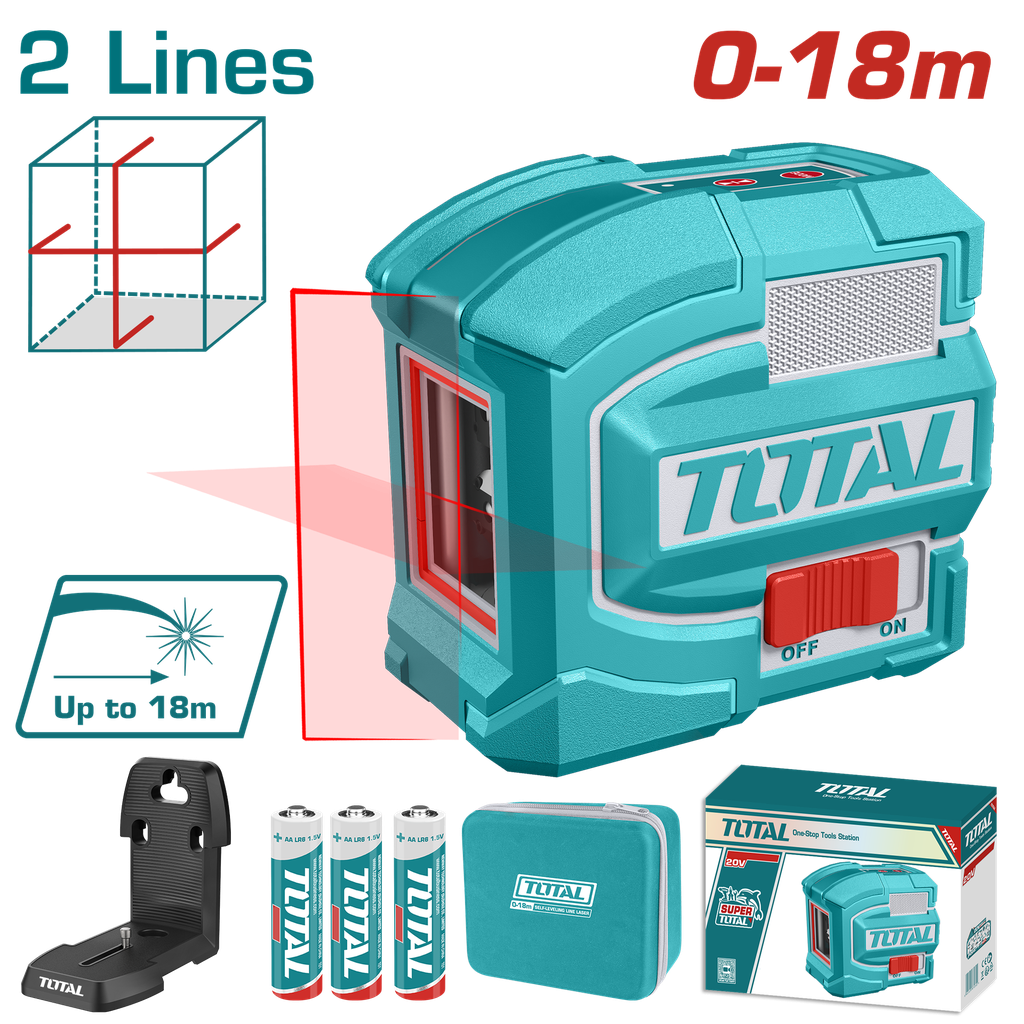 NIVEL LASER 0-18M  LUZ ROJA  INDUSTRIAL SUPER TOTAL (TLL156503)