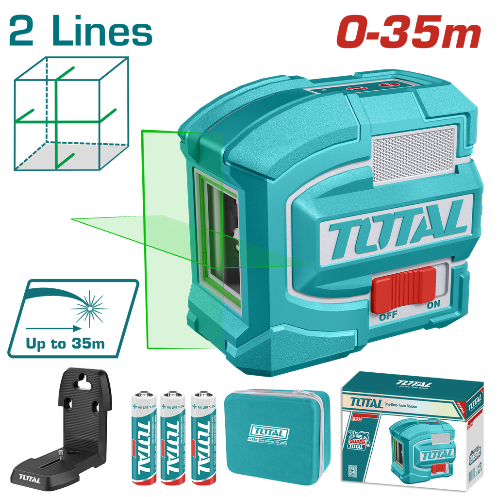 NIVEL LASER 0-35M  LUZ VERDE  INDUSTRIAL SUPER TOTAL (TLL156601)