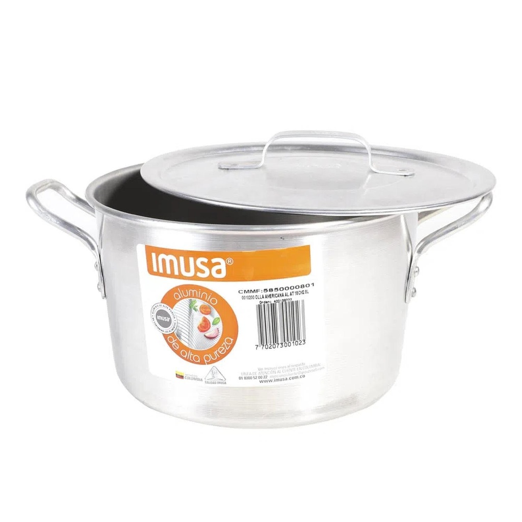 OLLA AMERICANA ALUMINIO AT 18 CM 2,8 LTS IMUSA