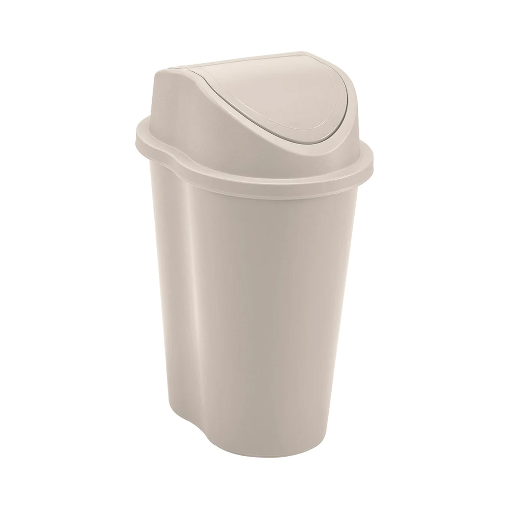 PAPELERA STYLE TAPA VAIVEN 5L TAUPE RIMAX (8776)