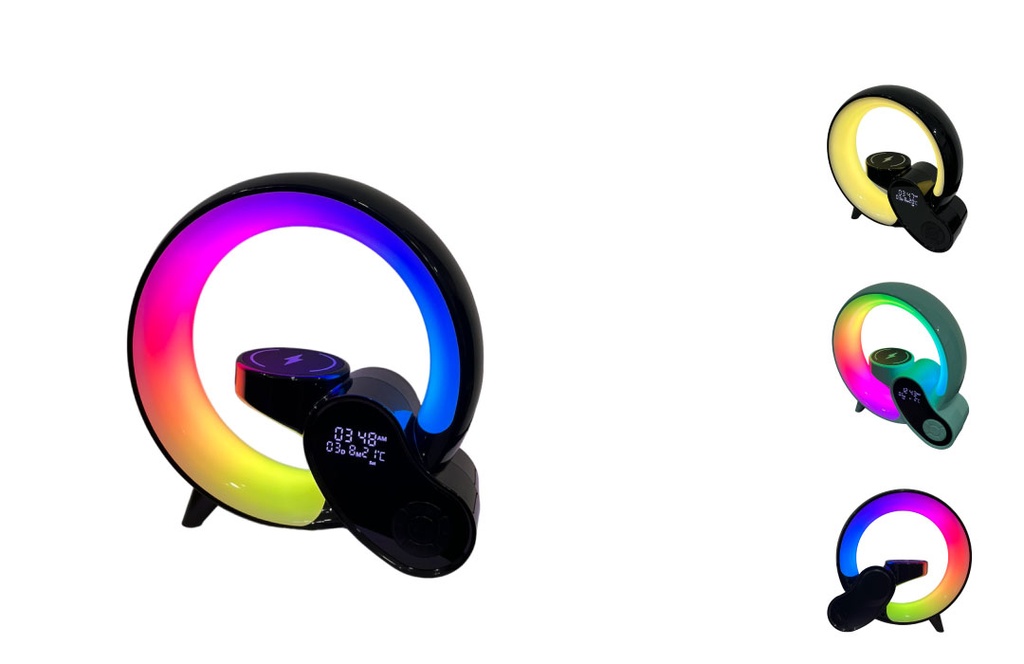 PARLANTE INALAMBRICO BLUETOOTH CON LUCES Y CARGA MAGNETICA PARA CELULAR HM-2309