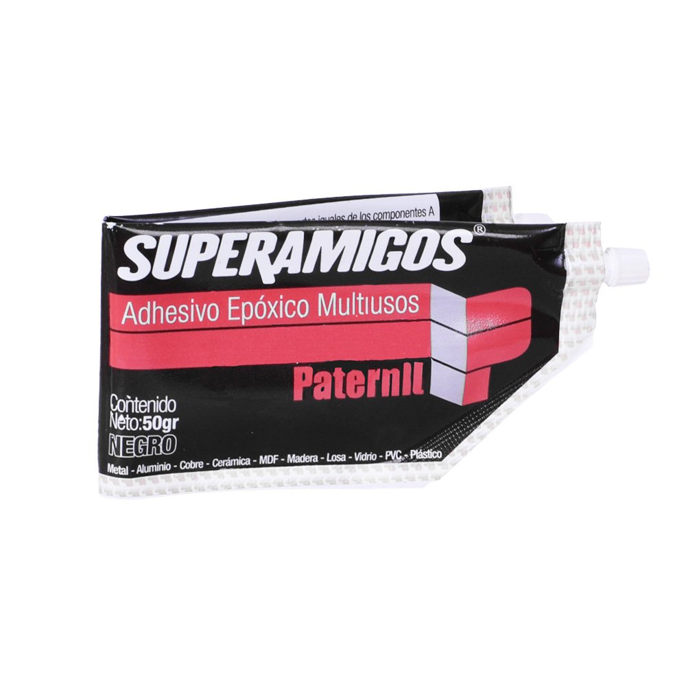 PEGATANQUE SUPERAMIGOS EPOXI NEGRO 50GRMS SACHET (PATERNIT)