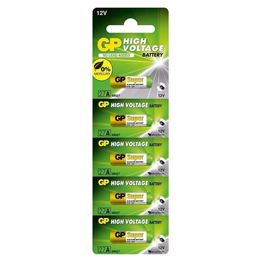 PILA GP 12V PARA TIMBRES Y ALARMAS (27A)  BLISTER X 5 (PRECIO X UNIDAD)
