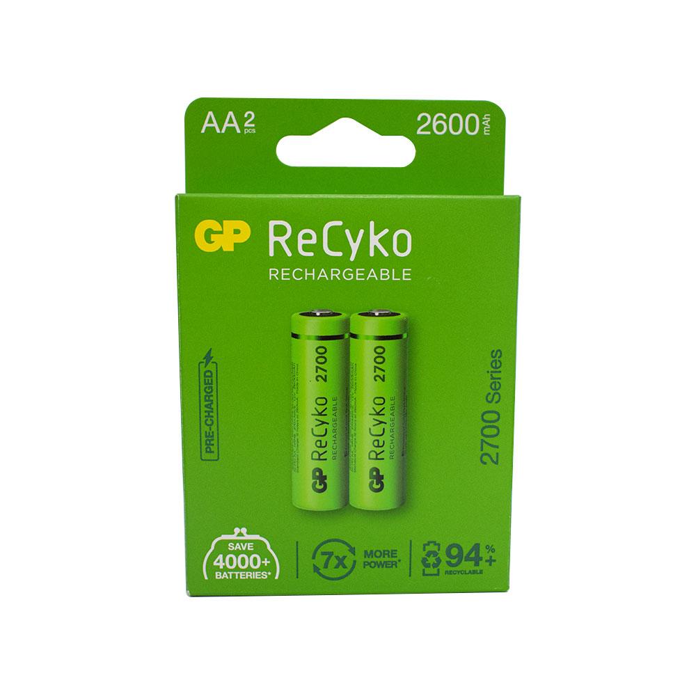 PILA RECARGABLE X 2 GP 1.2V  AA 2700 MAH (GP270AAHC-C2K)(PAR)