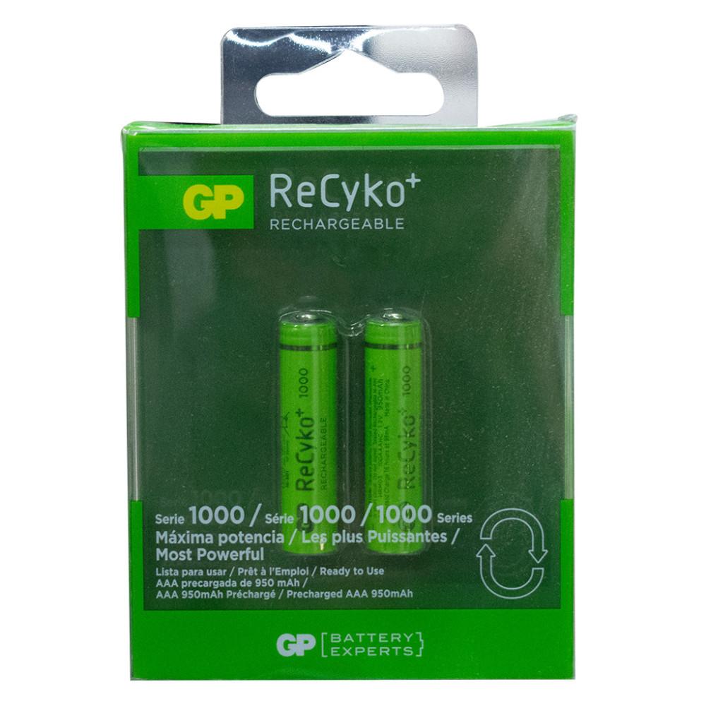 PILA RECARGABLE X 2 GP 1.2V  AAA 1000 MAH RECIKO (GP100AAAHC-C2K)