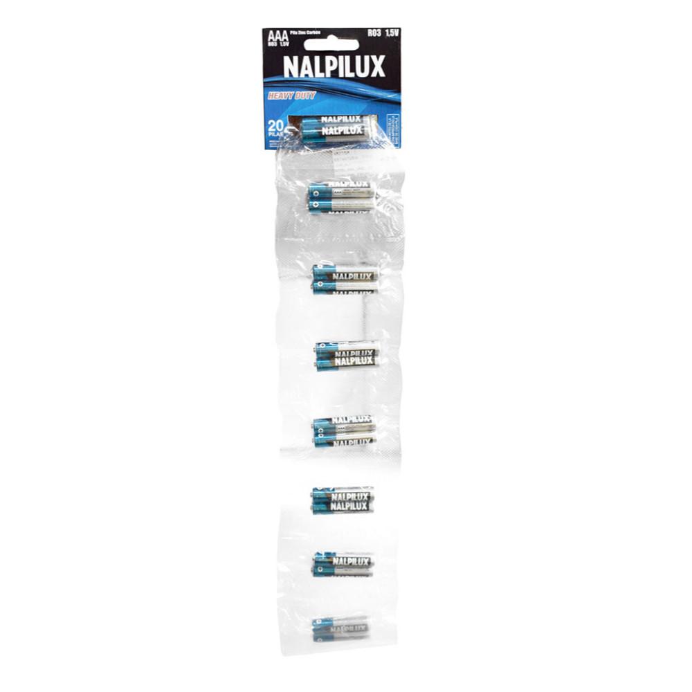 PILA SENCILLA AAA (TIRA X 10) NALPILUX